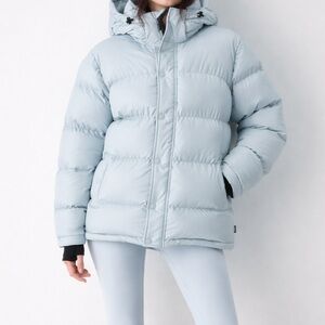 ❄️ Aritzia Super Puff™ 700+ Fill Power Down Jacket | Hooded | Mint Blue XS